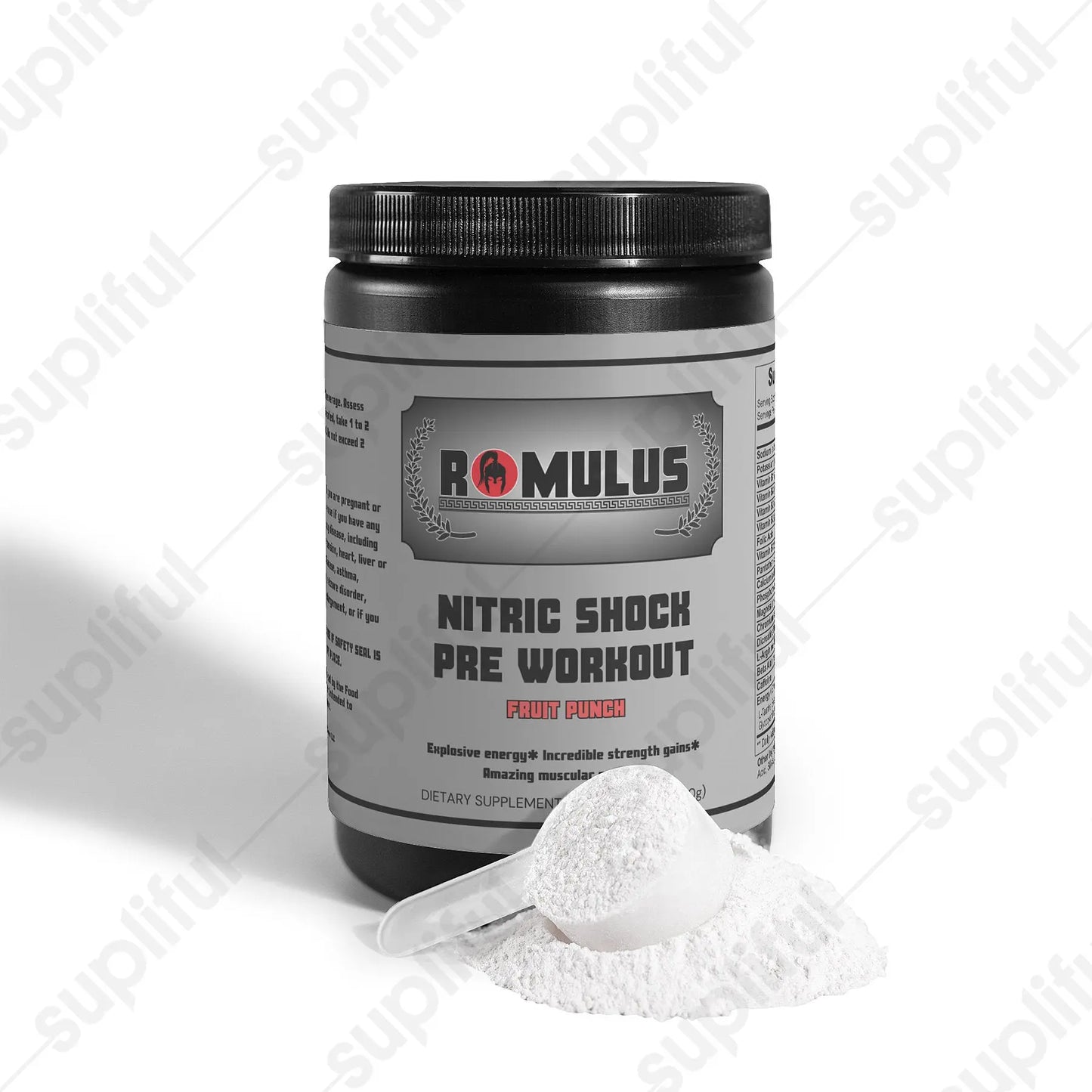 Nitric Shock Pre-Workout Powder (Fruit Punch) Romulus