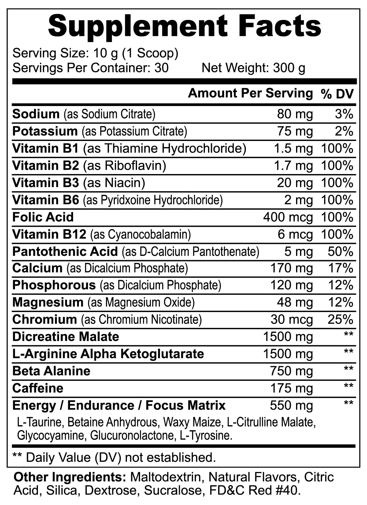 Nitric Shock Pre-Workout Powder (Fruit Punch) Romulus